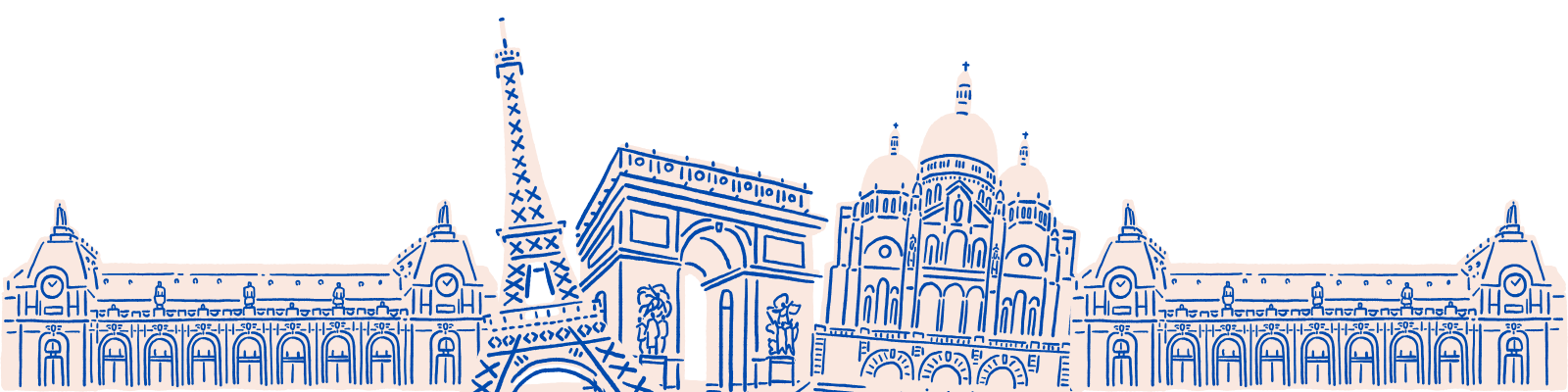 Paris skyline sketch